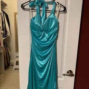 Ruby Rox Turquoise Backless Dress